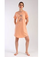 Dámská noční košile s krátkým rukávem Méďa s model 18728719 - Vienetta Dámská noční košile s krátkým rukávem Méďa s model 18728719 - Vienetta
