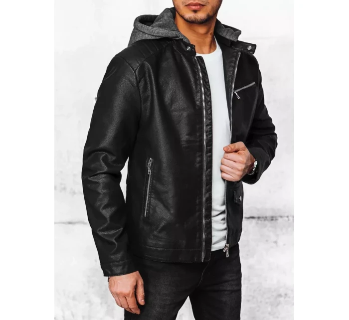 Pánská kožená bunda černá Dstreet model 21968068 - FashionStreet