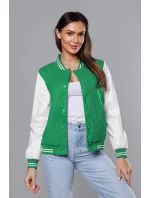 Zelená dámská baseballová bunda model 18141042 - J.STYLE Zelená dámská baseballová bunda model 18141042 - J.STYLE