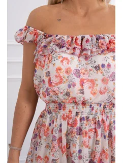 Zavinovacie šaty s ecru pásom