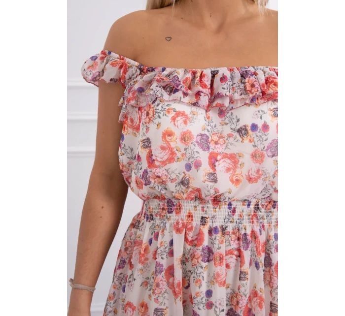 Zavinovacie šaty s ecru pásom