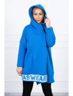 Zateplená mikina so zipsom nevädzovo modrá