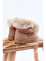 Dziecięce Młodzieżowe Ocieplane Botki Śniegowce Jasnobeżowe Roofy Dziecięce Młodzieżowe Ocieplane Botki Śniegowce Jasnobeżowe Roofy