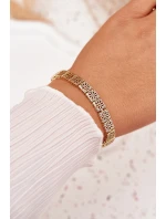 Dámský náramek ze chirurgické oceli zlatý Dámský náramek ze chirurgické oceli zlatý