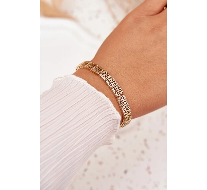 Dámský náramek ze chirurgické oceli zlatý Dámský náramek ze chirurgické oceli zlatý