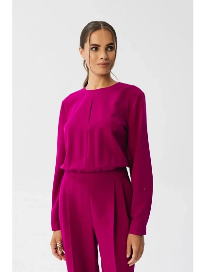 Kombinéza s výstřihem švestka model 18882649 - STYLOVE