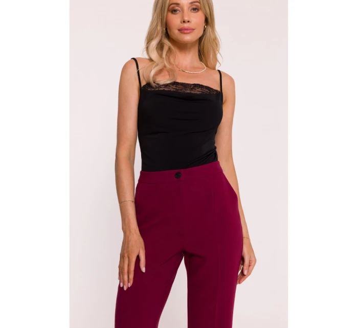 Kalhoty s  bordó model 21319171 - STYLOVE