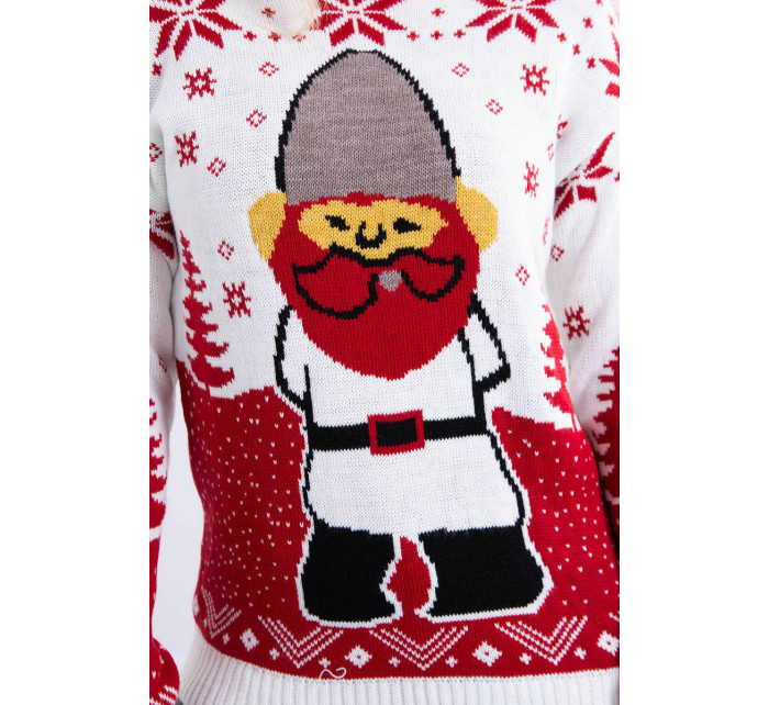 Vianočný sveter so Santa Clausom ecru