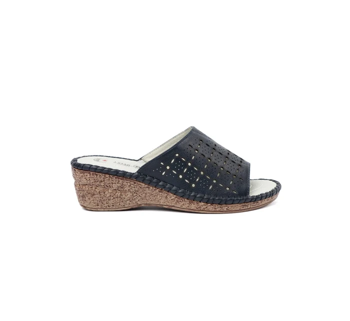 Jedinečné dámske tmavomodré ponožky s klinom