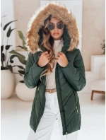 Dámská prošívaná zimní bunda zelená Dstreet model 21971749 - FashionStreet