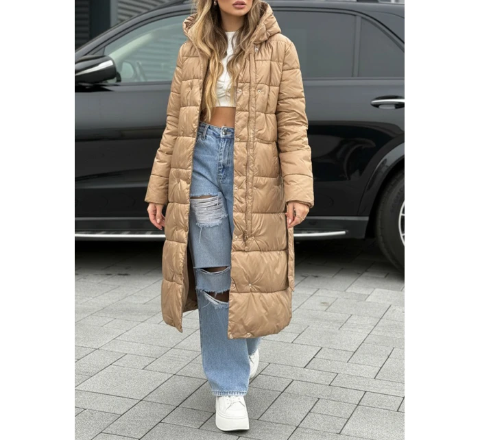 Dámský zimní kabát velbloudí Dstreet model 21994716 - FashionStreet