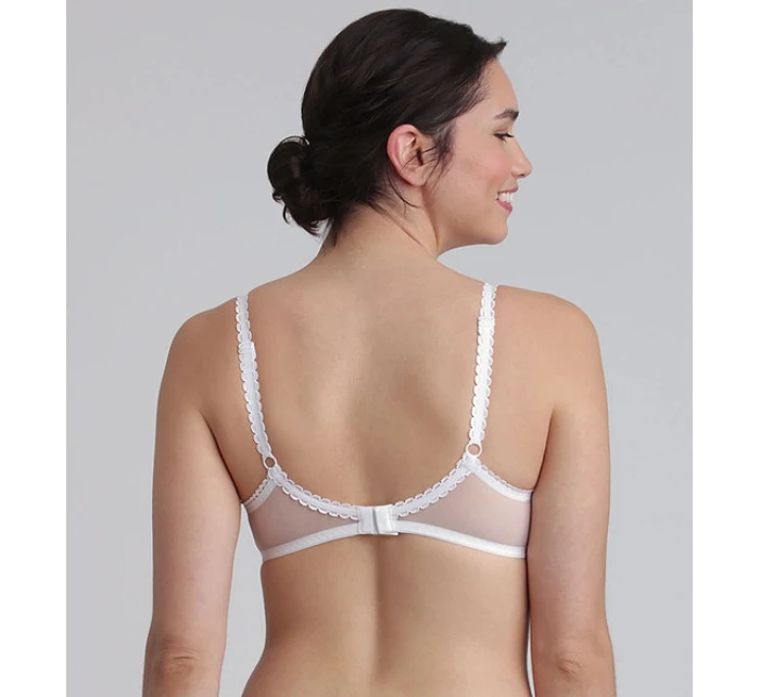 Dámská krajková podprsenka s kosticí PLAYTEX UNDERWIRE BALCONETTE BRA - DIM - bílá