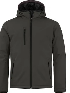 Padded Hooded Softshell Men Pánská zateplená softshellová bunda s kapucí model 22454907 dark grey - Clique