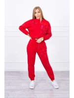 Izolovaná sada s farebnou potlačou červená Izolovaná sada s farebnou potlačou červená