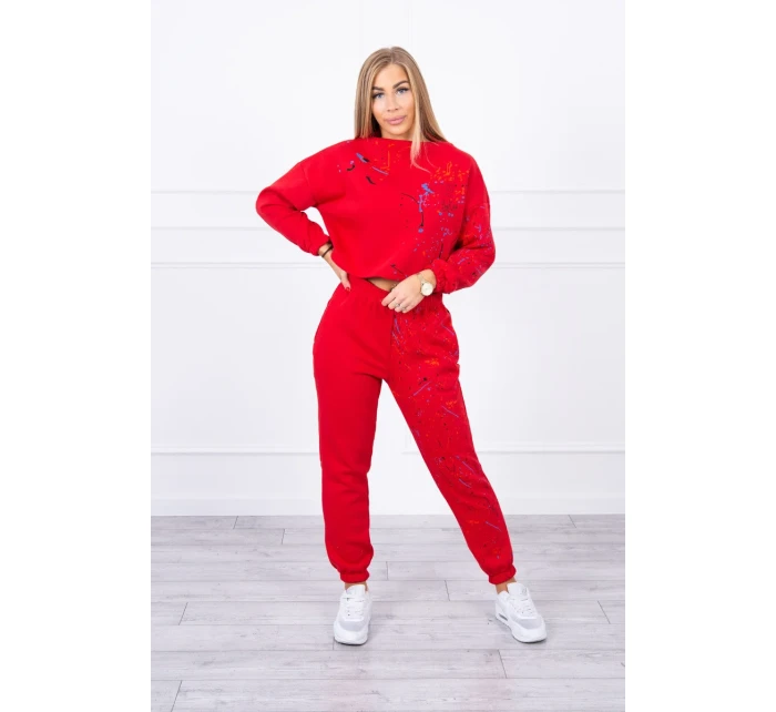 Izolovaná sada s farebnou potlačou červená Izolovaná sada s farebnou potlačou červená