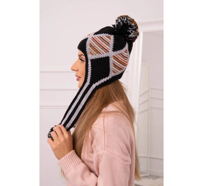 Dámska klapka na uši Eunika K322 black+grey