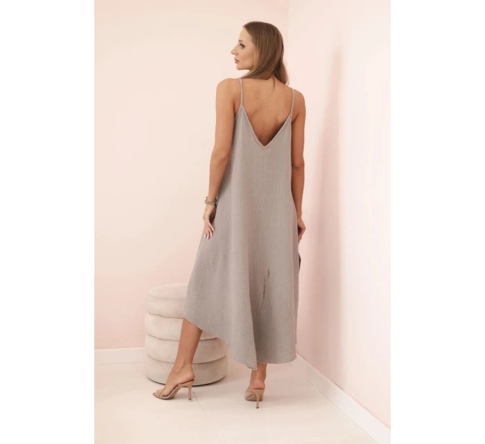 Mušelínové šaty bez ramienok Fango