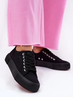 Materiałowe Trampki Damskie Big Star RR274403 Czarne