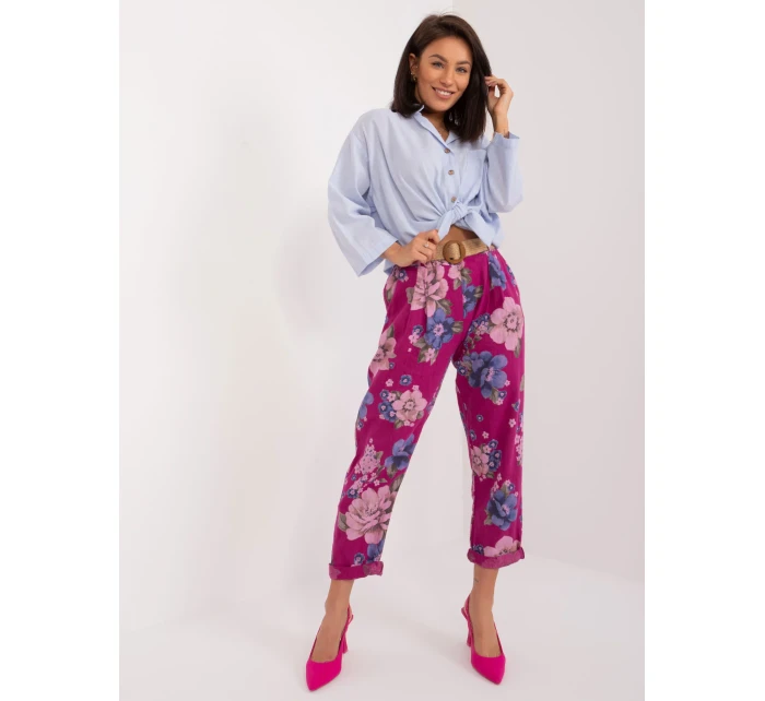 Spodnie DHJ SP model 19712363 fioletowy - FPrice Spodnie DHJ SP model 19712363 fioletowy - FPrice