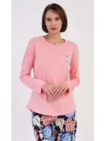 Dámske dlhé pyžamo Kvety Dámske dlhé pyžamo Kvety