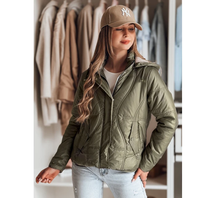 Dámska prechodná prešívaná bunda MARISSIA zelená FashionStreet TY4852