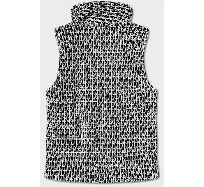 Čierna dámska vesta s nápismi (676ART)