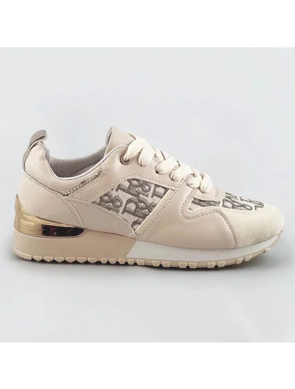 Béžové dámske tenisky adidasky so zvýšenou podrážkou (666-20) Béžové dámske tenisky adidasky so zvýšenou podrážkou (666-20)