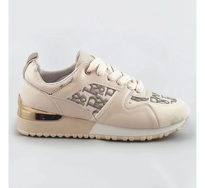 Béžové dámske tenisky adidasky so zvýšenou podrážkou (666-20) Béžové dámske tenisky adidasky so zvýšenou podrážkou (666-20)