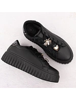 Dámska športová obuv na platforme čierna NEWS 4756