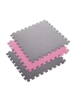Multipack One Fitness puzzle podložka MP10 ružovo-sivá 9 kusov 10 mm