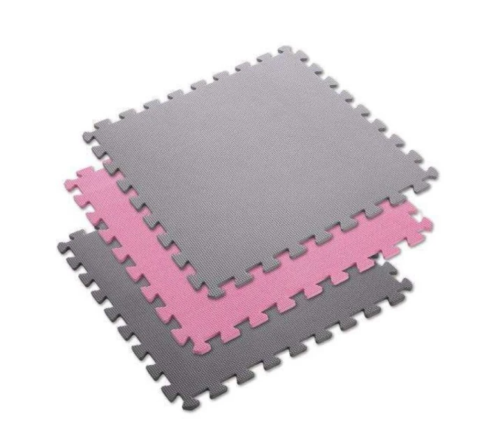 Multipack One Fitness puzzle podložka MP10 ružovo-sivá 9 kusov 10 mm