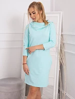 Šaty s kapucňou a vreckami mint