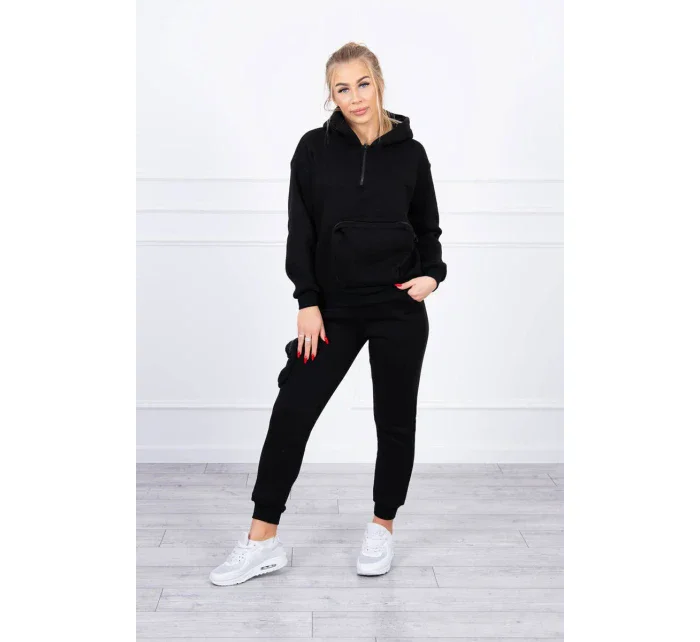 Izolovaná sada s ozdobným vreckom čierna