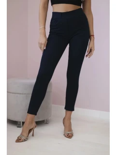 Bavlnené nohavice s mašľou námornícka modrá