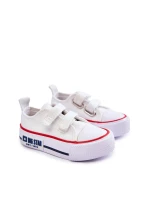 Dětské látkové tenisky se suchým zipem BIG STAR model 21594950 Bílá - Big Star Shoes