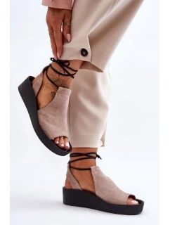 Semišové sandály na Beige model 21625234 - Zazoo