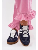 Zazoo N1068 Semišové Nízké Dámské Tenisky Tmavě Modré