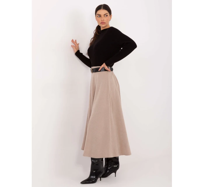 Spódnica IT SD model 21793739 beżowy - FPrice Spódnica IT SD model 21793739 beżowy - FPrice