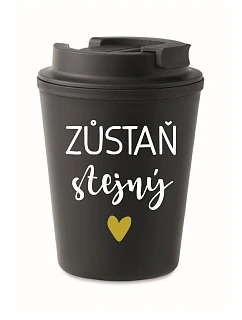 STAY THE SAME - čierny termohrnček 300 ml