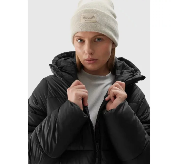 Dámska dlhá bunda W 4FWAW24TDJAF475-20S čierna - 4F