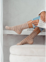 Dámske netlačiace ponožky Milena 0200 Prúžky, lurex 37-41