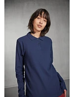 B&C ID.001 LSL /women Dámske piqué polo s dlhým rukávom 01.0I13 tmavomodrá