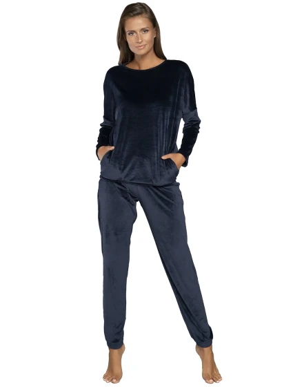 Talianska móda Juga long length sp. farba: tmavomodrá