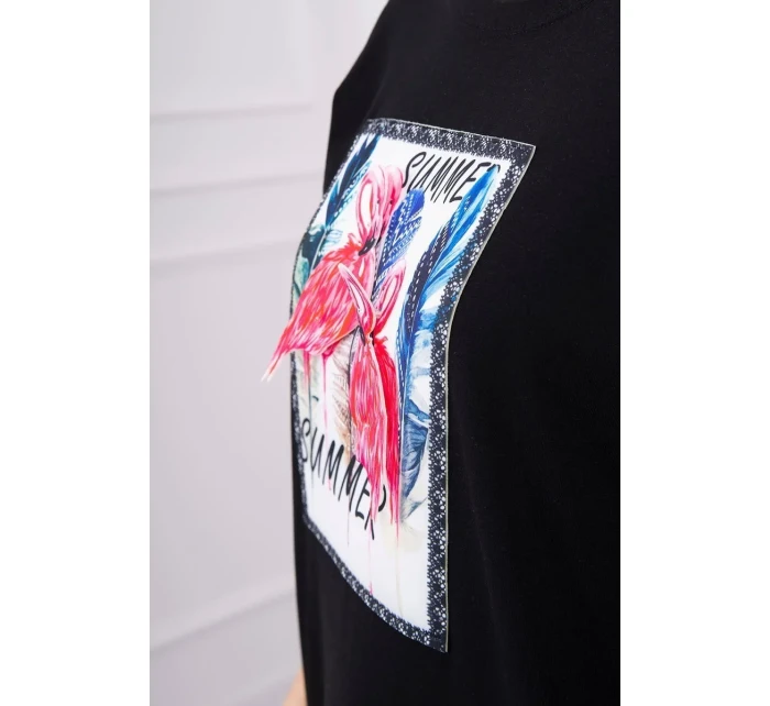 Halenka s 3D grafikou model 18743996 černá - K-Fashion Halenka s 3D grafikou model 18743996 černá - K-Fashion