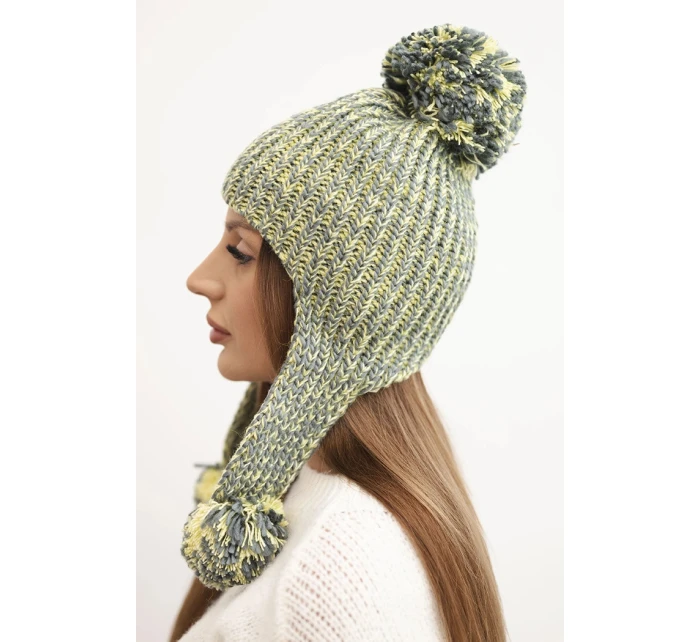 Dámská čepice s ušima Emma K343 žlutá