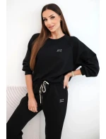 Dámska súprava z viskózy s mikinou a nohavicami butter black Dámska súprava z viskózy s mikinou a nohavicami butter black