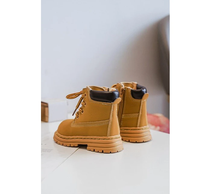 Dziecięce Botki Trapery Na Suwak Camel Bansi