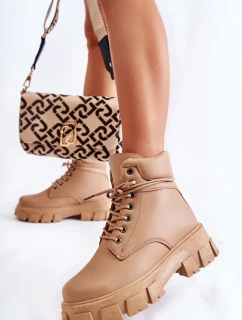 Dámské boty teplé turistické boty Béžové Flavin