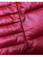 Červená prešívaná vesta s kapucňou (16M9113-270)