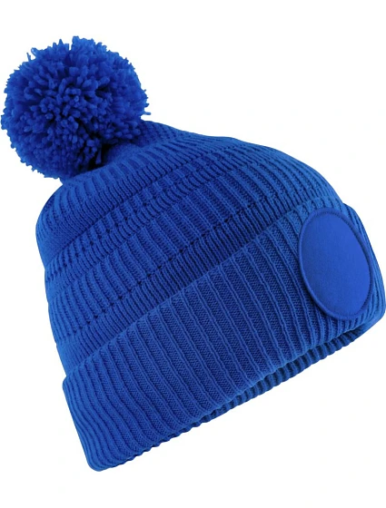 Beechfield B 530R Pletená čiapka s nášivkou „Fan“ 53.530R bright royal